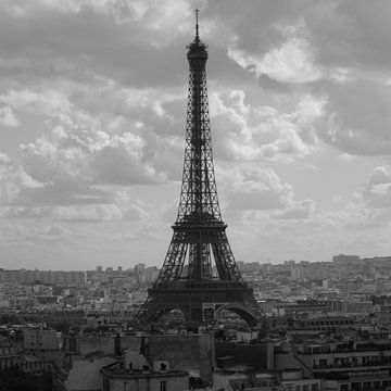 Eiffeltoren in Parijs zwart wit van ticus media