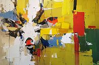 Colourful abstract painting of a deer by Art & Soul Creations thumbnail
