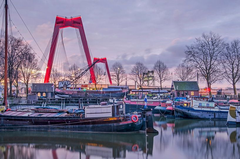 Willems bridge and Old Harbour, Rotterdam by Frans Blok - photos, art and other wall decoration