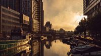 Zonsopkomst rond het Witte Huis in Rotterdam