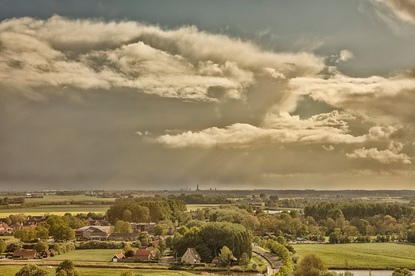 Veere vanaf de Dom richting Middelburg by anne droogsma