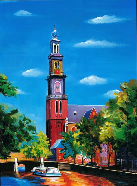 Amsterdam schilderij Westerkerk van Kunst Company