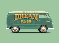 Vintage Bus Traum Werbung Schriftzug