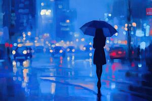 Damen-Regenschirm | Blue Rain Walk