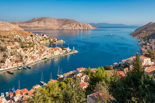 Port in Greek Island of Symi by Katho Menden