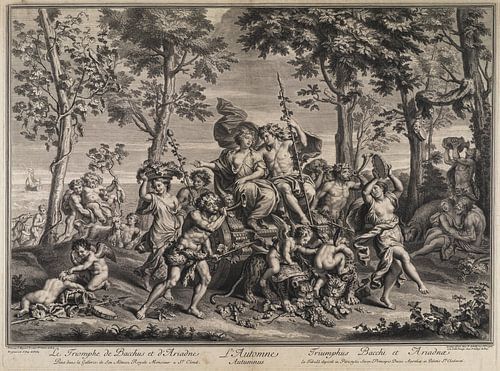 Automne/Triomphe de Bacchus et Ariane, Poilly, Jean Baptiste de (1669 - 1728)