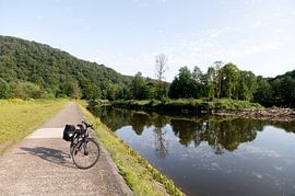 Cycling route along the l'Ourthe by Richard Wareham