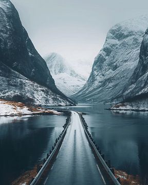 Winterlandschap van fernlichtsicht