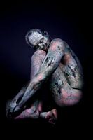 man as statue
