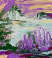 My heart is blue - abstract landscape digital painting