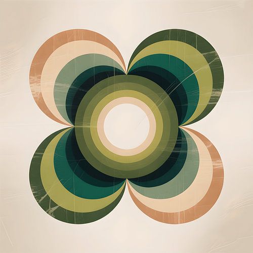 Retro abstract circle by CanvasbyCaro