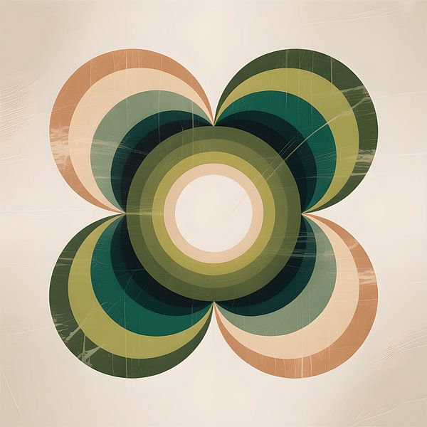 Retro abstract circle by CanvasbyCaro