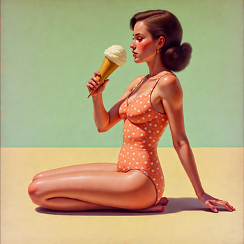 Retro zomers geluk