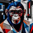 Chimpansee tussen Vorm en Ruimte van Bart Veeken thumbnail