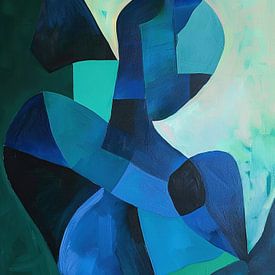 Blue Feelings and Shapes by Eye catching paintings