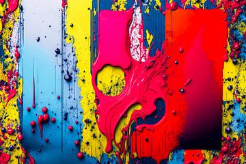 "Color Splash" Kleurrijk Schilderij Abstracte Kunst van Pitkovskiy Photography|ART