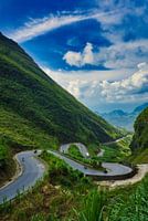 Hairpin bends up the mountain.