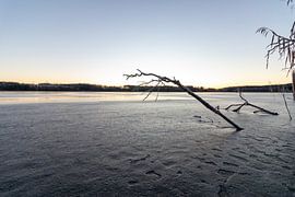 Icy lake in Sweden