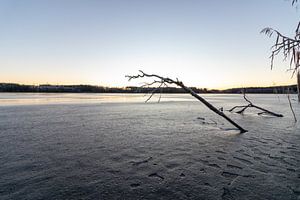 Lac glacé en Suède