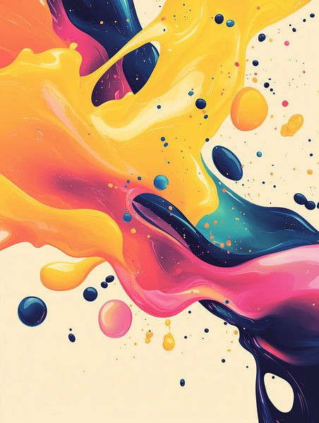 Kraftvolle Farben in fließender Bewegung von artefacti