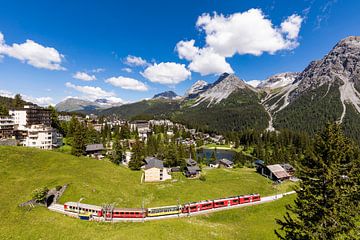 Rhaetian Railway in Arosa - Switzerland by Werner Dieterich