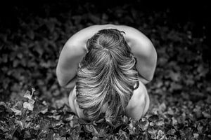 The girl and the leaves von Werner Lerooy