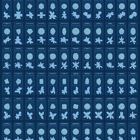 Affiche Johnson Solids - Bleu sur Zeger Knops