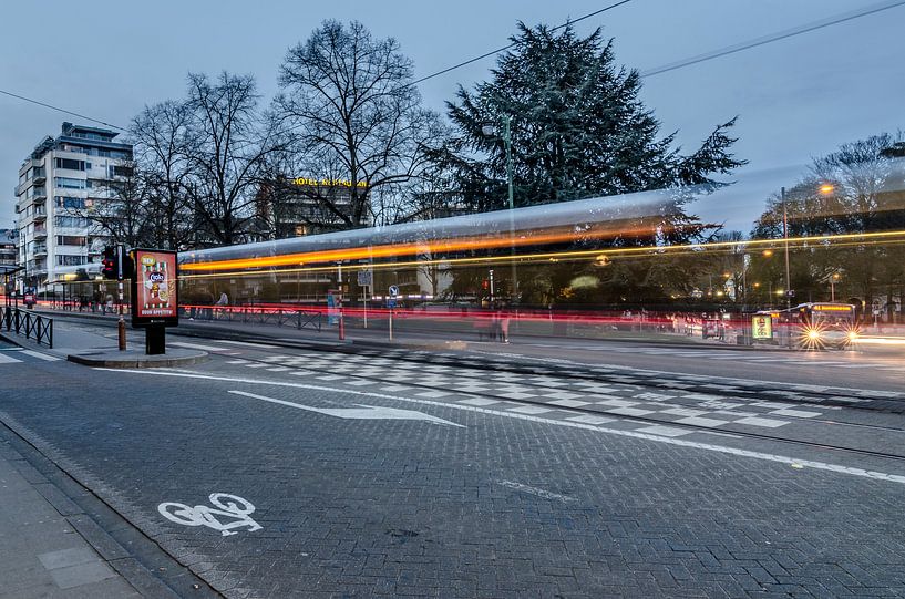 Voorbijrijdende tram van Jeroen van Gent