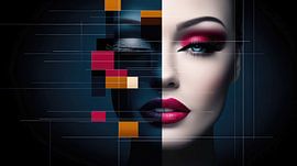 Broken reflection of the future by Klaus Tesching - Art-AI