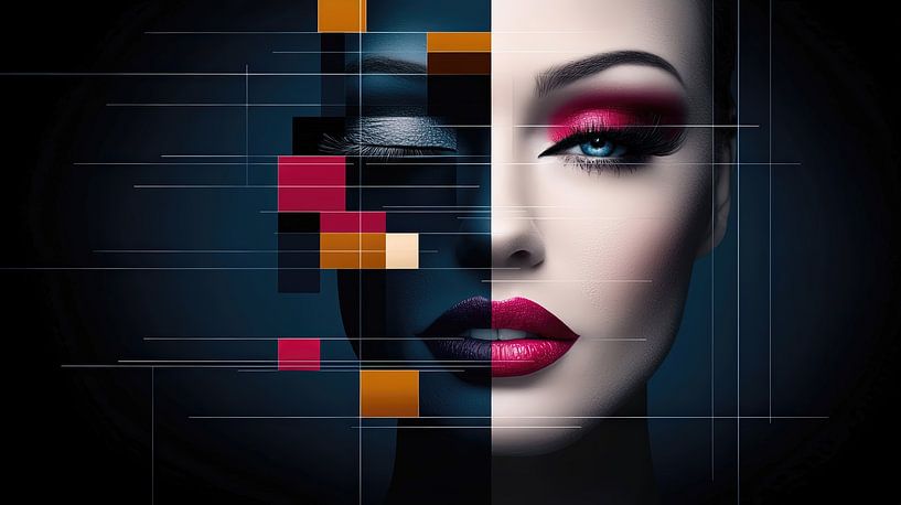 Broken reflection of the future by Klaus Tesching - Art-AI