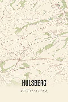 Vieille carte de Hulsberg (Limbourg) sur Rezona