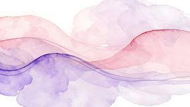 Fließende Stille – Abstrakte Aquarellwellen von Kristin M