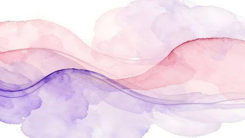 Fließende Stille – Abstrakte Aquarellwellen