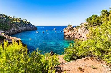 Spanje Mallorca, prachtig strand baai van Cala Deia van Alex Winter