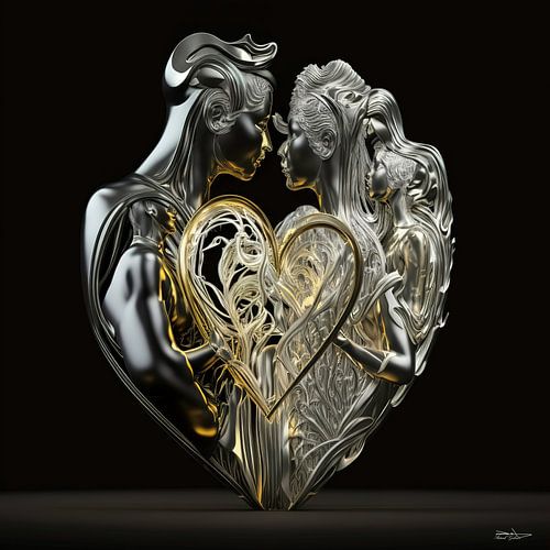 liefde in goud en zilver