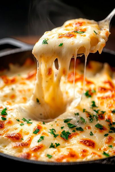 Plat gratiné au fromage à la vapeur - Délicieux par Poster Art Shop