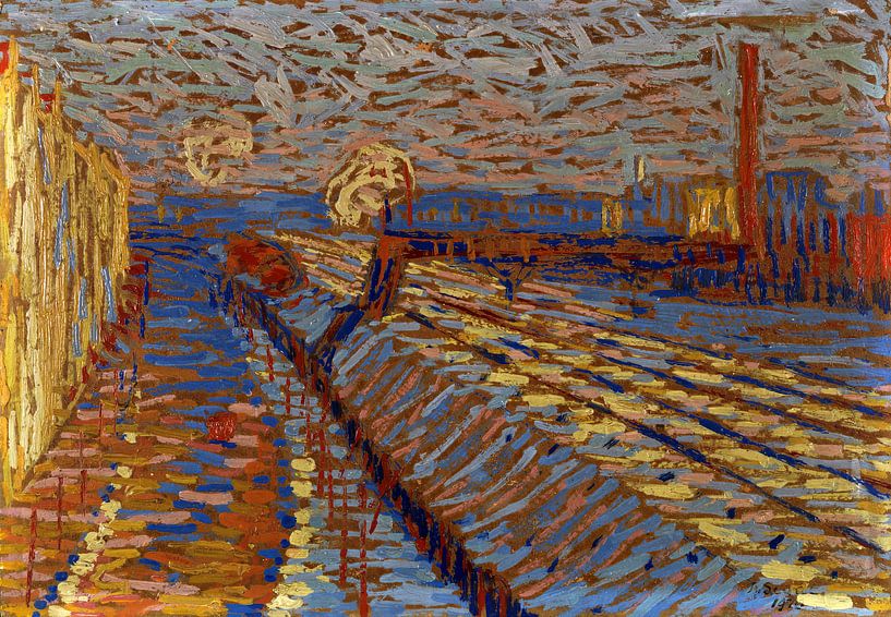 Embankment in the snow, ARTHUR SEGAL, 1910 by Atelier Liesjes