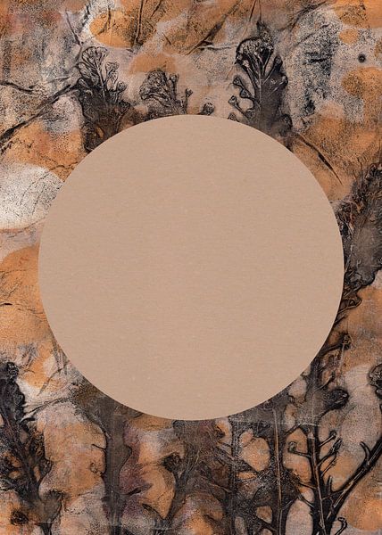 Zen wabi-sabi  botanical art in Japandi style III by Dina Dankers