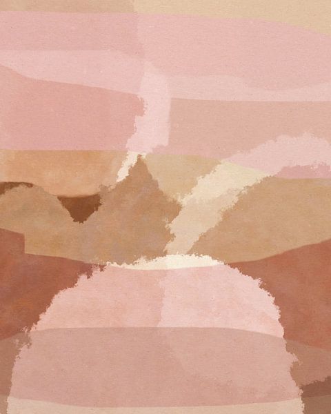 Abstract landscape. Morning light in the mountains. by Dina Dankers