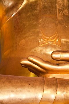 Bright Side of Life 2 - Gouden Boeddha Hand Thailand van Tessa Jol Photography