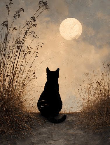 Le chat et la lune