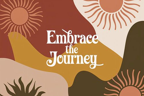 Boho abstracte aardse poster