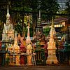 Buddhistischer Tempel mit reich verzierten Bauwerken von Frank Photos