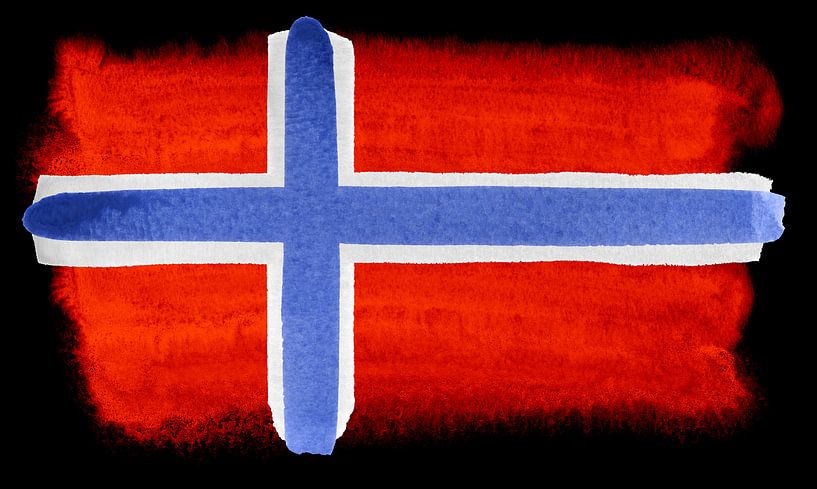 Symbolische Nationalflagge Norwegens von Achim Prill