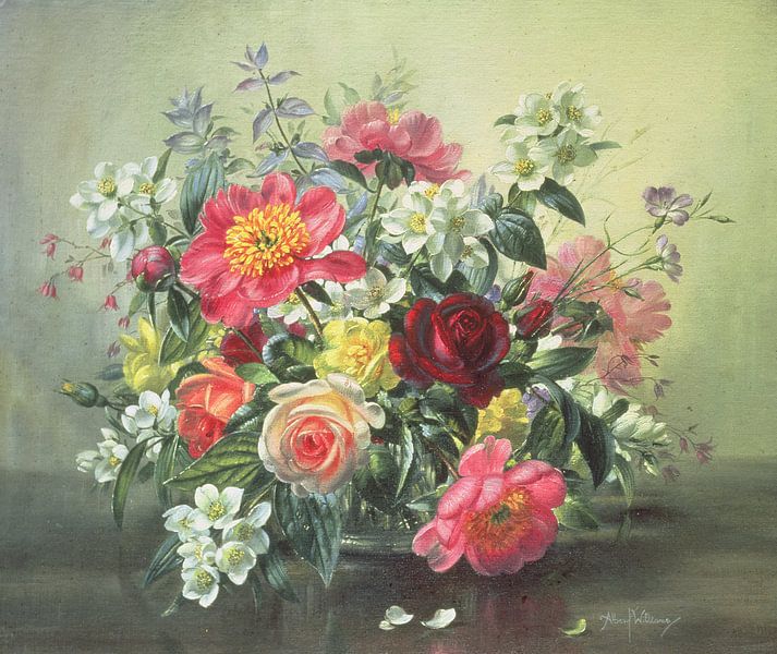 Romantische bloemen van Albert Williams