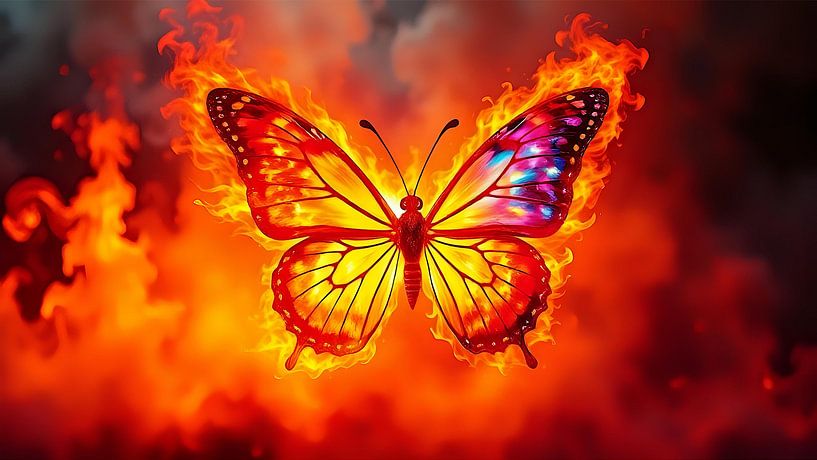 Le papillon en feu par Jean Pierre