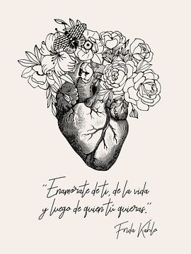 Anatomisches Herz und kluges Zitat von Frida von Cats & Dotz