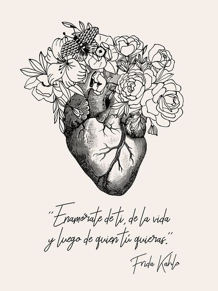 Anatomisch hart en slimme quote van Frida van Cats & Dotz