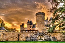 Kasteel bij Le Pont Chrétien in de herfst von Floris van Woudenberg