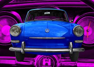 VW 1500 Type 3 en bleu & rose sur aRi F. Huber